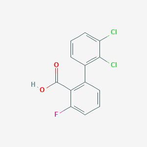 molecular formula C13H7Cl2FO2 B6407223 2-(2,3-Dichlorophenyl)-6-fluorobenzoic acid, 95% CAS No. 1261892-91-4