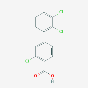 molecular formula C13H7Cl3O2 B6407249 2-Chloro-4-(2,3-dichlorophenyl)benzoic acid, 95% CAS No. 1261913-68-1