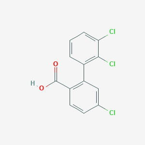molecular formula C13H7Cl3O2 B6407254 4-Chloro-2-(2,3-dichlorophenyl)benzoic acid, 95% CAS No. 1261992-63-5