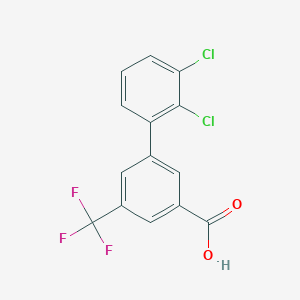 molecular formula C14H7Cl2F3O2 B6407264 3-(2,3-Dichlorophenyl)-5-trifluoromethylbenzoic acid, 95% CAS No. 1262007-12-4
