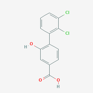 molecular formula C13H8Cl2O3 B6407278 4-(2,3-Dichlorophenyl)-3-hydroxybenzoic acid, 95% CAS No. 1261913-57-8