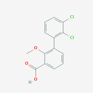 molecular formula C14H10Cl2O3 B6407284 3-(2,3-Dichlorophenyl)-2-methoxybenzoic acid, 95% CAS No. 1261981-23-0