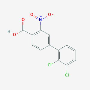 molecular formula C13H7Cl2NO4 B6407290 4-(2,3-Dichlorophenyl)-2-nitrobenzoic acid, 95% CAS No. 1261892-94-7