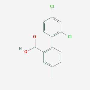 molecular formula C14H10Cl2O2 B6407299 2-(2,4-Dichlorophenyl)-5-methylbenzoic acid, 95% CAS No. 1261892-98-1
