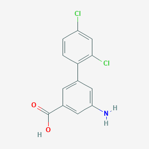molecular formula C13H9Cl2NO2 B6407304 3-Amino-5-(2,4-dichlorophenyl)benzoic acid, 95% CAS No. 1261954-53-3