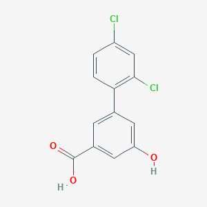 molecular formula C13H8Cl2O3 B6407330 3-(2,4-Dichlorophenyl)-5-hydroxybenzoic acid, 95% CAS No. 1261984-10-4