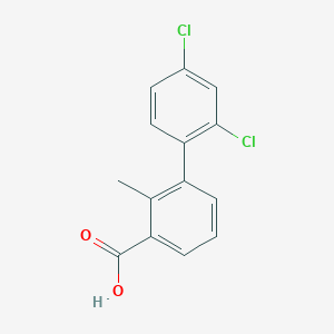 molecular formula C14H10Cl2O2 B6407338 3-(2,4-Dichlorophenyl)-2-methylbenzoic acid, 95% CAS No. 1261992-67-9
