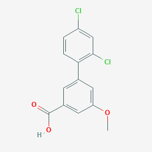 molecular formula C14H10Cl2O3 B6407346 3-(2,4-Dichlorophenyl)-5-methoxybenzoic acid, 95% CAS No. 1261970-55-1