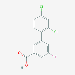 molecular formula C13H7Cl2FO2 B6407354 3-(2,4-Dichlorophenyl)-5-fluorobenzoic acid, 95% CAS No. 1261984-18-2