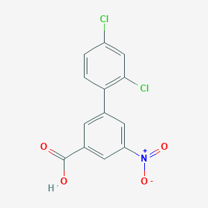 molecular formula C13H7Cl2NO4 B6407371 3-(2,4-Dichlorophenyl)-5-nitrobenzoic acid, 95% CAS No. 1261984-24-0