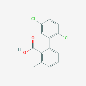 molecular formula C14H10Cl2O2 B6407393 2-(2,5-Dichlorophenyl)-6-methylbenzoic acid, 95% CAS No. 1261898-47-8