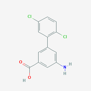 molecular formula C13H9Cl2NO2 B6407395 3-Amino-5-(2,5-dichlorophenyl)benzoic acid, 95% CAS No. 1261992-77-1