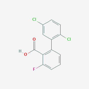 molecular formula C13H7Cl2FO2 B6407399 2-(2,5-Dichlorophenyl)-6-fluorobenzoic acid, 95% CAS No. 1237526-23-6