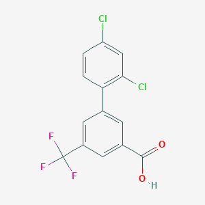 molecular formula C14H7Cl2F3O2 B6407405 3-(2,4-Dichlorophenyl)-5-trifluoromethylbenzoic acid, 95% CAS No. 1261913-91-0