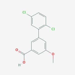 molecular formula C14H10Cl2O3 B6407409 3-(2,5-Dichlorophenyl)-5-methoxybenzoic acid, 95% CAS No. 1262007-22-6
