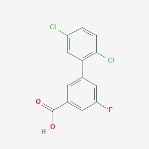 molecular formula C13H7Cl2FO2 B6407412 3-(2,5-Dichlorophenyl)-5-fluorobenzoic acid, 95% CAS No. 1261965-45-0