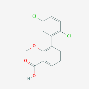 molecular formula C14H10Cl2O3 B6407415 3-(2,5-Dichlorophenyl)-2-methoxybenzoic acid, 95% CAS No. 1261939-70-1