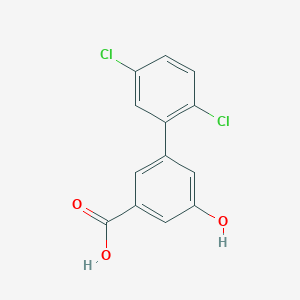 molecular formula C13H8Cl2O3 B6407426 3-(2,5-Dichlorophenyl)-5-hydroxybenzoic acid, 95% CAS No. 1261893-06-4