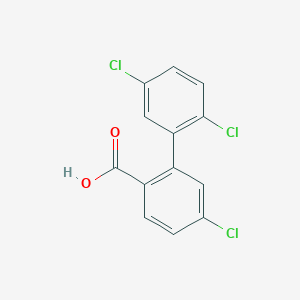 molecular formula C13H7Cl3O2 B6407432 4-Chloro-2-(2,5-dichlorophenyl)benzoic acid, 95% CAS No. 1261898-49-0