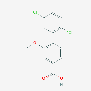 molecular formula C14H10Cl2O3 B6407440 4-(2,5-Dichlorophenyl)-3-methoxybenzoic acid, 95% CAS No. 1261976-54-8