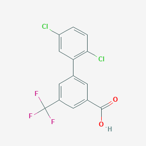 molecular formula C14H7Cl2F3O2 B6407448 3-(2,5-Dichlorophenyl)-5-trifluoromethylbenzoic acid, 95% CAS No. 1261984-56-8