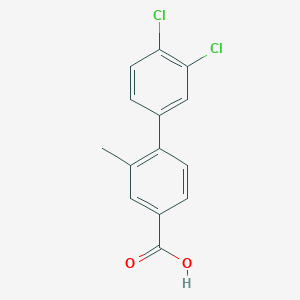 molecular formula C14H10Cl2O2 B6407458 4-(3,4-Dichlorophenyl)-3-methylbenzoic acid, 95% CAS No. 869676-93-7