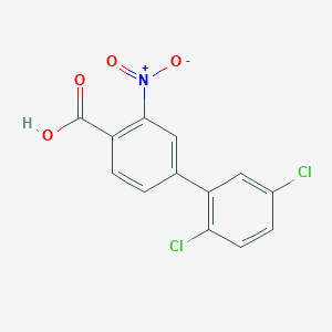 molecular formula C13H7Cl2NO4 B6407459 4-(2,5-Dichlorophenyl)-2-nitrobenzoic acid, 95% CAS No. 1261981-34-3
