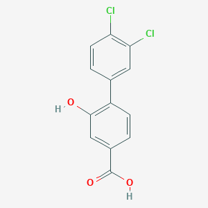 molecular formula C13H8Cl2O3 B6407467 4-(3,4-Dichlorophenyl)-3-hydroxybenzoic acid, 95% CAS No. 1261981-37-6