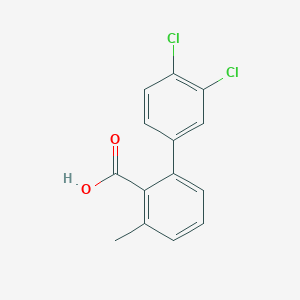 molecular formula C14H10Cl2O2 B6407471 2-(3,4-Dichlorophenyl)-6-methylbenzoic acid, 95% CAS No. 1261954-61-3