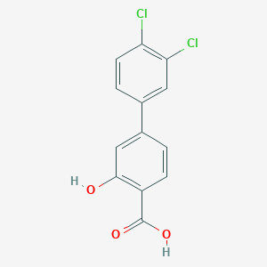 molecular formula C13H8Cl2O3 B6407486 4-(3,4-Dichlorophenyl)-2-hydroxybenzoic acid, 95% CAS No. 1261939-81-4