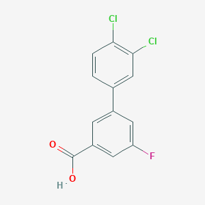 molecular formula C13H7Cl2FO2 B6407500 3-(3,4-Dichlorophenyl)-5-fluorobenzoic acid, 95% CAS No. 1261933-51-0