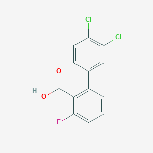 molecular formula C13H7Cl2FO2 B6407508 2-(3,4-Dichlorophenyl)-6-fluorobenzoic acid, 95% CAS No. 1261984-68-2