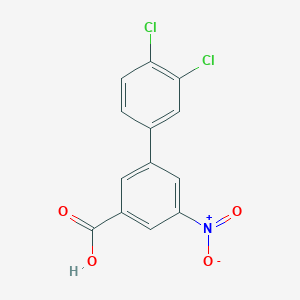 molecular formula C13H7Cl2NO4 B6407525 3-(3,4-Dichlorophenyl)-5-nitrobenzoic acid, 95% CAS No. 1261914-19-5