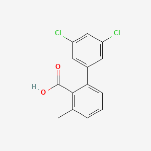 molecular formula C14H10Cl2O2 B6407536 2-(3,5-Dichlorophenyl)-6-methylbenzoic acid, 95% CAS No. 1261981-42-3