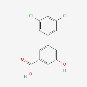 molecular formula C13H8Cl2O3 B6407548 3-(3,5-Dichlorophenyl)-5-hydroxybenzoic acid, 95% CAS No. 1261906-22-2