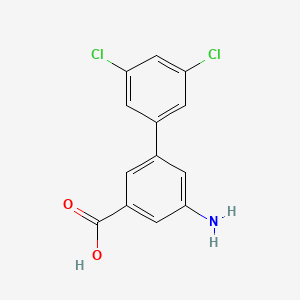 molecular formula C13H9Cl2NO2 B6407552 3-Amino-5-(3,5-dichlorophenyl)benzoic acid, 95% CAS No. 1261985-10-7