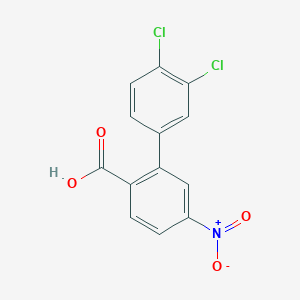 molecular formula C13H7Cl2NO4 B6407554 2-(3,4-Dichlorophenyl)-4-nitrobenzoic acid, 95% CAS No. 1262007-72-6