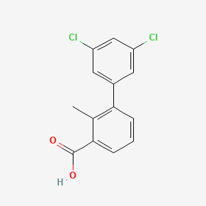 molecular formula C14H10Cl2O2 B6407561 3-(3,5-Dichlorophenyl)-2-methylbenzoic acid, 95% CAS No. 1261985-01-6