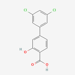 molecular formula C13H8Cl2O3 B6407576 4-(3,5-Dichlorophenyl)-2-hydroxybenzoic acid, 95% CAS No. 1261965-77-8