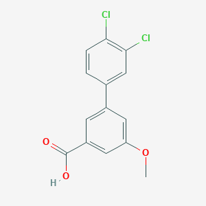 molecular formula C14H10Cl2O3 B6407585 3-(3,4-Dichlorophenyl)-5-methoxybenzoic acid, 95% CAS No. 1262007-56-6