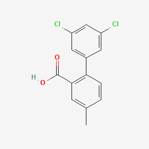 molecular formula C14H10Cl2O2 B6407596 2-(3,5-Dichlorophenyl)-5-methylbenzoic acid, 95% CAS No. 1261965-71-2