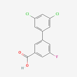 molecular formula C13H7Cl2FO2 B6407601 3-(3,5-Dichlorophenyl)-5-fluorobenzoic acid, 95% CAS No. 1261970-71-1