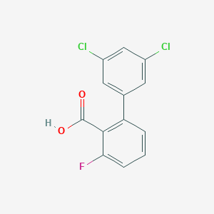 molecular formula C13H7Cl2FO2 B6407635 2-(3,5-Dichlorophenyl)-6-fluorobenzoic acid, 95% CAS No. 1262008-07-0
