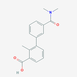 molecular formula C17H17NO3 B6407659 3-[3-(N,N-Dimethylaminocarbonyl)phenyl]-2-methylbenzoic acid, 95% CAS No. 1261965-93-8