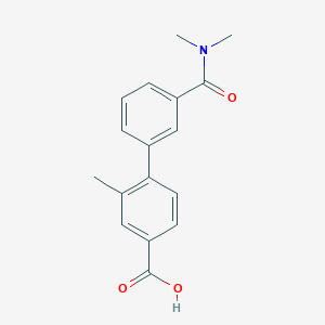 molecular formula C17H17NO3 B6407681 4-[3-(N,N-Dimethylaminocarbonyl)phenyl]-3-methylbenzoic acid, 95% CAS No. 1261981-73-0