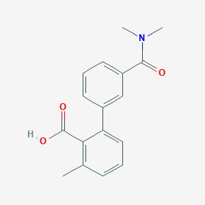 molecular formula C17H17NO3 B6407687 2-[3-(N,N-Dimethylaminocarbonyl)phenyl]-6-methylbenzoic acid, 95% CAS No. 1261907-43-0
