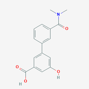 molecular formula C16H15NO4 B6407695 3-[3-(N,N-Dimethylaminocarbonyl)phenyl]-5-hydroxybenzoic acid, 95% CAS No. 1261981-80-9