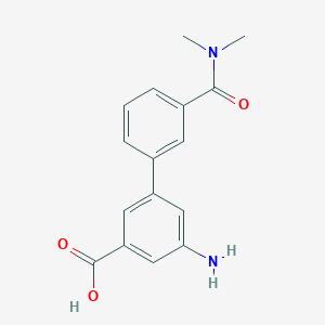 molecular formula C16H16N2O3 B6407711 3-Amino-5-[3-(N,N-dimethylaminocarbonyl)phenyl]benzoic acid, 95% CAS No. 1262008-34-3