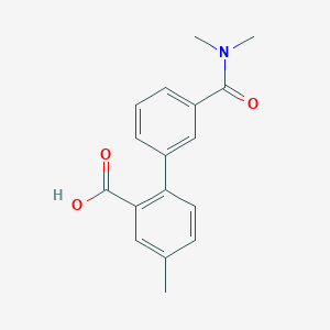 molecular formula C17H17NO3 B6407726 2-[3-(N,N-Dimethylaminocarbonyl)phenyl]-5-methylbenzoic acid, 95% CAS No. 1262008-21-8