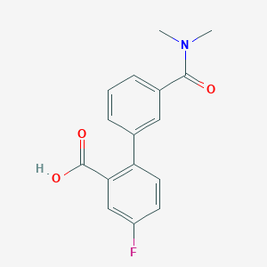 2-[3-(N,N-Dimethylaminocarbonyl)phenyl]-5-fluorobenzoic acid, 95%